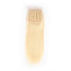 Chine Fermeture suisse droite de dentelle de vraie couleur blonde brésilienne des cheveux #613 avec des cheveux de bébé fournisseur