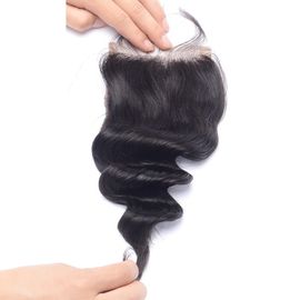 Chine Prolongements naturels de cheveux de fermeture de la dentelle 4x4 aucune fermeture lâche animale de vague fournisseur