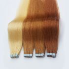 Prolongements de trame de cheveux de bande d'unité centrale de peau de Brown soyeux directement pour des femmes