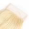 Fermeture suisse droite de dentelle de vraie couleur blonde brésilienne des cheveux #613 avec des cheveux de bébé fournisseur