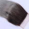 Remettez à 1B attaché 4x4 les cheveux non-traités de la fermeture 100 gris de dentelle aucun embrouillement fournisseur