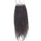 Noir naturel de la dentelle 4x4 de cheveux de fermeture de fermeture médiane libre péruvienne de cheveux fournisseur