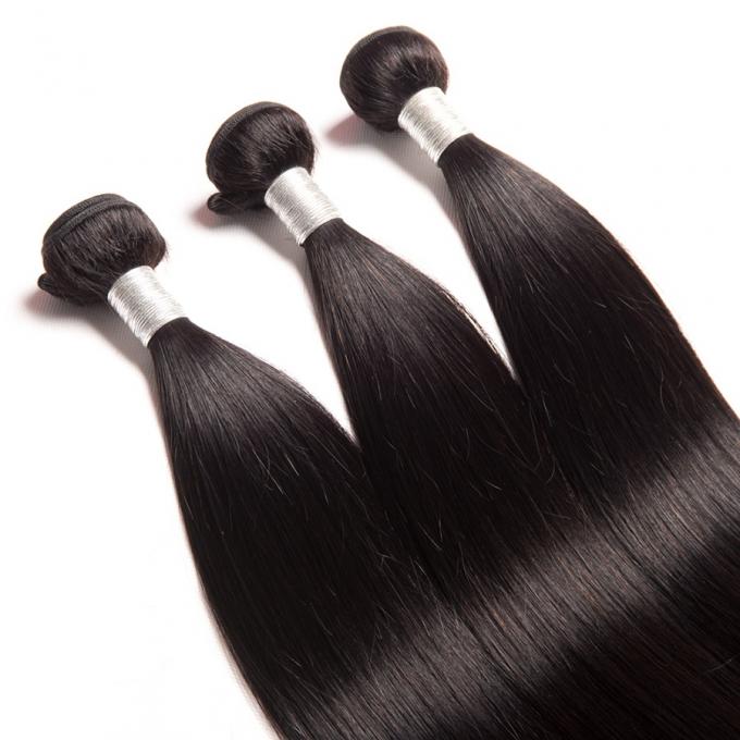 Cheveux droits naturels malaisiens de cheveux de pouce malaisien noir naturel des prolongements 10-30
