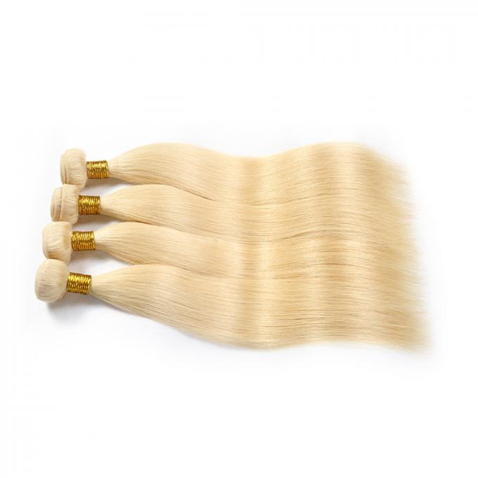 Prolongements droits de cheveux de la catégorie 7a, 613 cheveux blonds de Vierge du Brésilien 7a