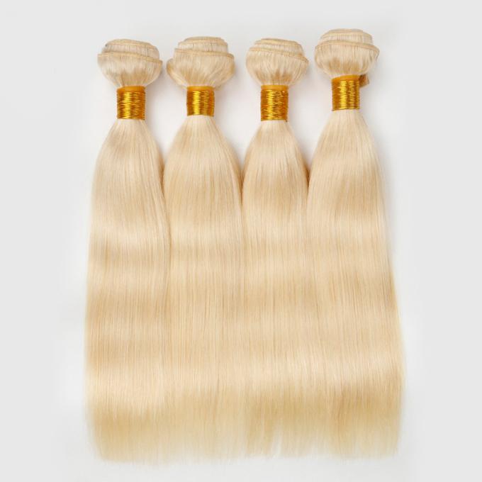 Choisissez pouce de trame blond des prolongements 12-26 de cheveux de la couleur 613 tirés d'armure de cheveux