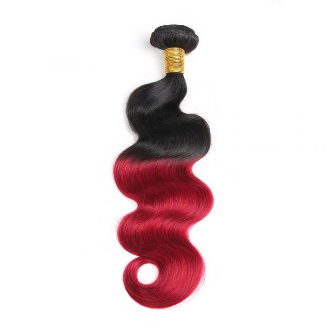 Les cheveux malaisiens colorés de vague de corps d'armure de cheveux d'Ombre empaquettent les extrémités épaisses de cheveux