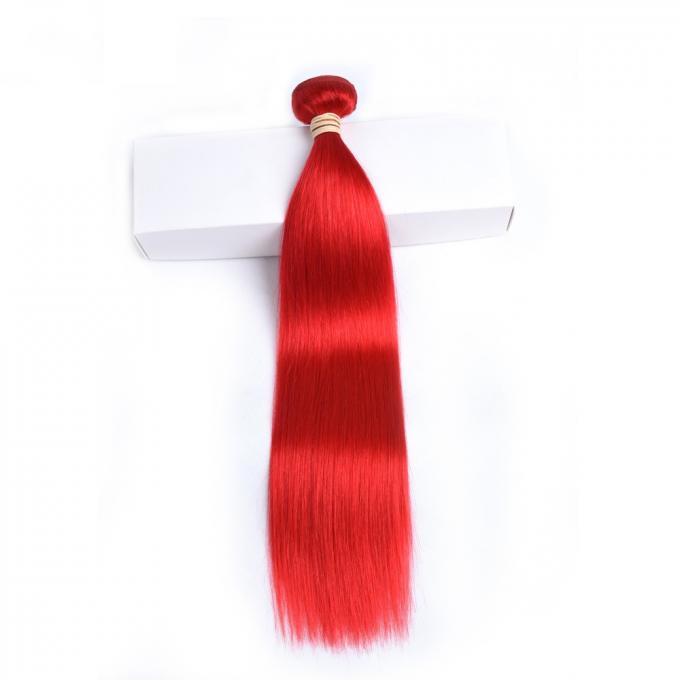 Pouce de la trame 12-26 de cheveux de Vierge d'armure de cheveux d'Ombre de couleur rouge de mode
