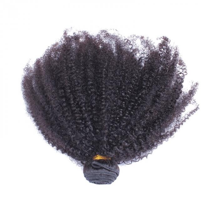 Cheveux bouclés frisés d'Afro aucun rejet, aucun prolongements brésiliens de embrouillement de cheveux de 100% 