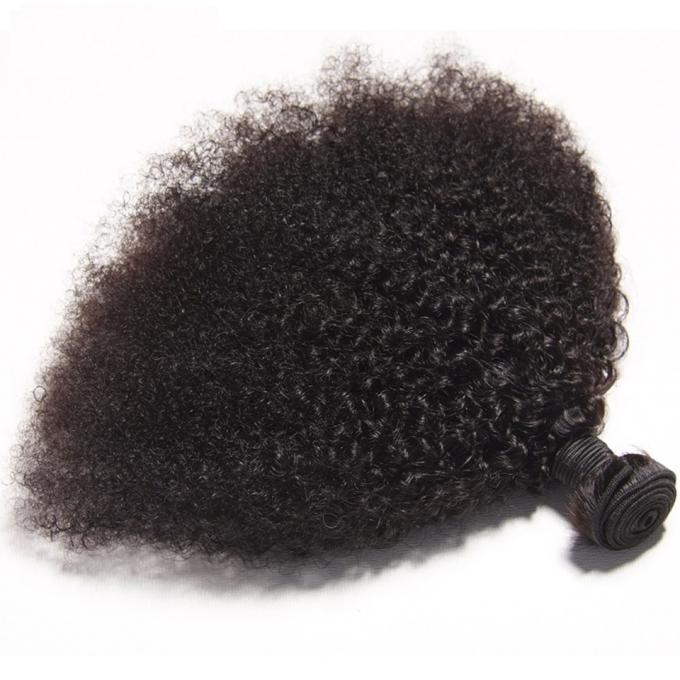 cheveux bouclés frisés de Vierge de la catégorie 7A d'Afro péruvien humain non-traité de cheveux pour des femmes de couleur