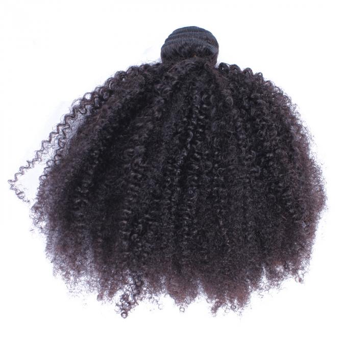 Les cheveux bouclés frisés d'Afro humain péruvien empaquettent la couleur naturelle aucune odeur chimique