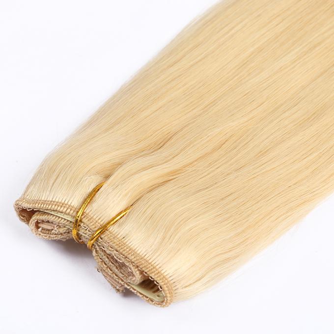Les halos durables de couleur de la blonde #613 renversent en matériel 100% soyeux de cheveux d'extension de cheveux directement