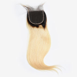 Chine cheveux purs droits de la catégorie 100% de la couleur 1b/613 9a des cheveux 4x4 de fermeture brésilienne de dentelle fournisseur