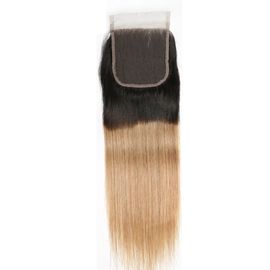Chine 1B 27 morceaux droits de cheveux de fermeture de dentelle de la Vierge 4x4 pour les cheveux de éclaircissement des femmes fournisseur