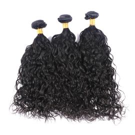 Chine Cheveux brésiliens non-traités de vague d'eau 100, paquets noirs naturels de cheveux bouclés  fournisseur