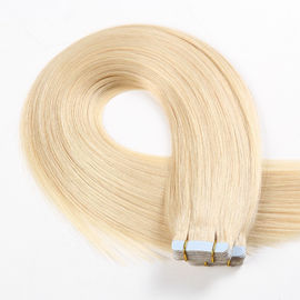 Chine La vraie bande des cheveux #60 blonde la plus légère dans la texture droite de prolongements fournisseur