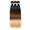 Armure brésilienne de cheveux d'Ombre de 3 tons, vrais prolongements droits soyeux de cheveux d'Ombre fournisseur