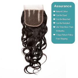 4" » catégorie naturelle de la vague 8A de fermeture de dentelle de cheveux de cheveux de Remy de Brésilien de la Vierge X4 fournisseur
